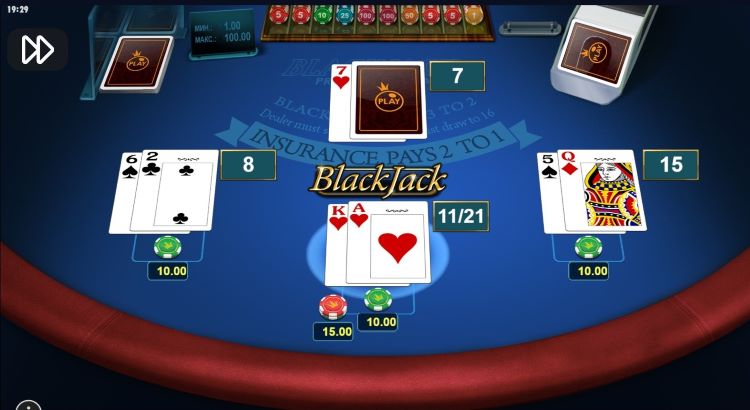 Победа с комбинацией Blackjack