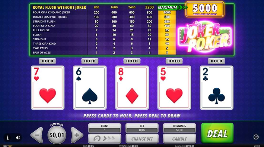 Видеослот Joker Poker
