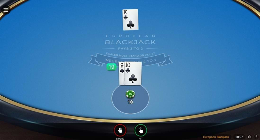 Комбинация в Blackjack